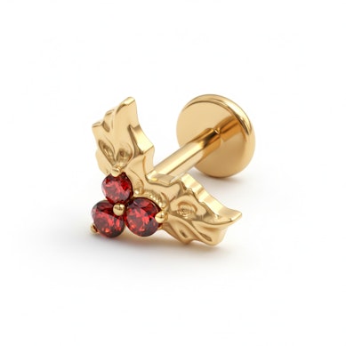 Labret i titan med järnek