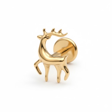 Labret i titan i form av en ren