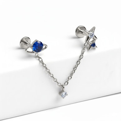 Labretduo i titan med rymdtema