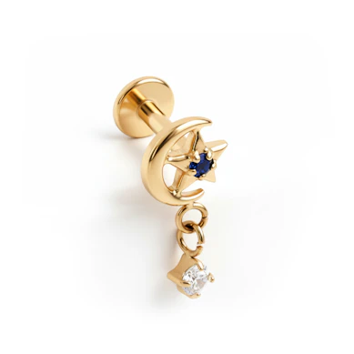 Titanlabret med måne, stjärna och hänge