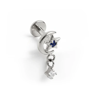 Titanlabret med måne, stjärna och hänge