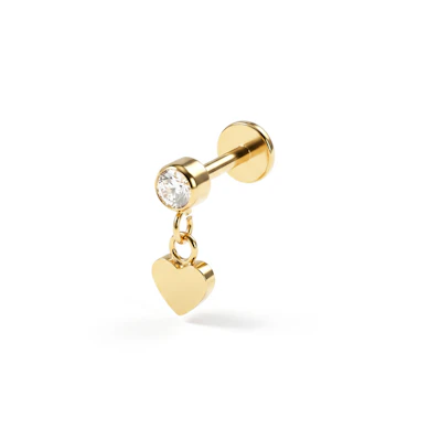 Titanlabret med hjärthänge