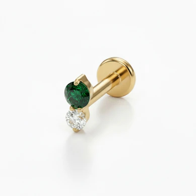 Nätt titanlabret med duo av stenar