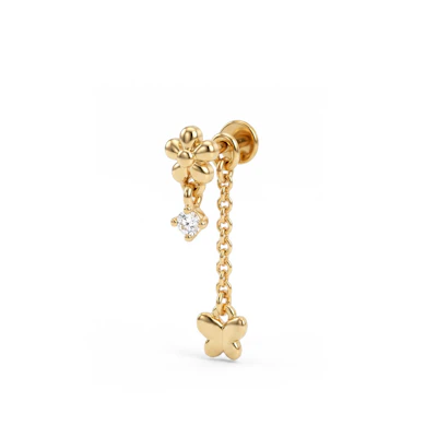 Blomlabret med fjärilsberlock