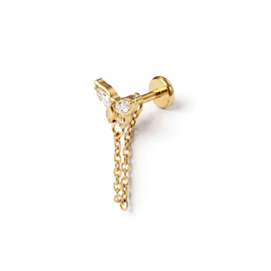 Titanlabret med fjäril och kedja