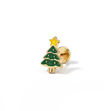 Titanlabret med grön julgran