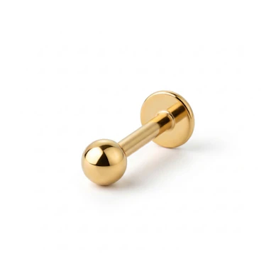 Labret av färgad titan med invändig gänga