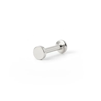 Labret med gänga och platt topp