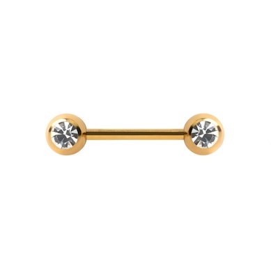 Bröstpiercing med sten