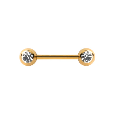 Bröstpiercing med sten