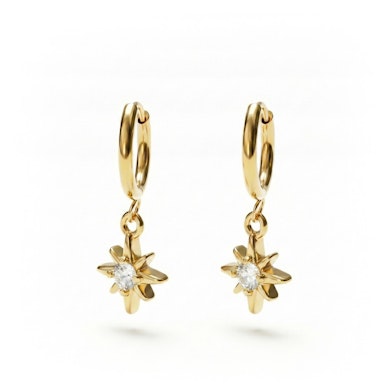 Par av huggieringar med en skinande sol