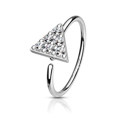 Ring med stendekorerad trekant