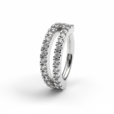 Ring med dubbla stenrader