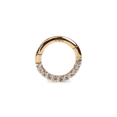 Ring med stendekorerad halvcirkel