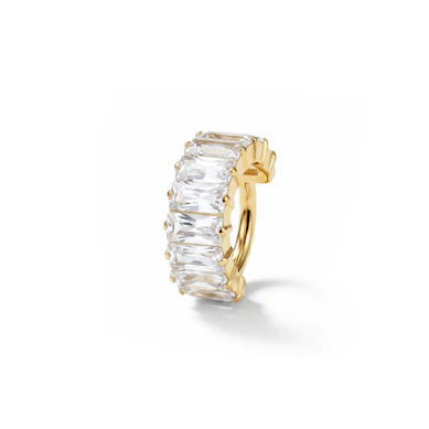 Titanring med baguette-slipade stenar