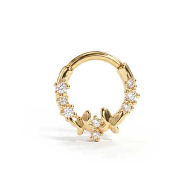 Framåtvänd ring med fjärilar