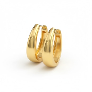 Ett par av ovala örhängen