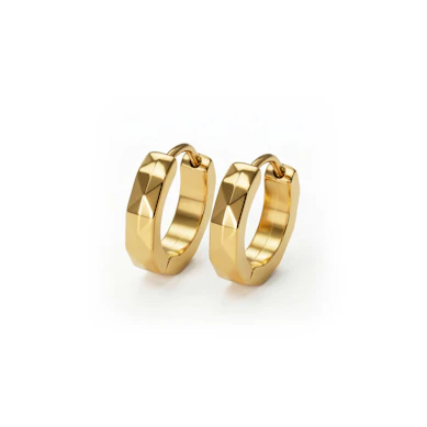Par av chunky geometriska ringar