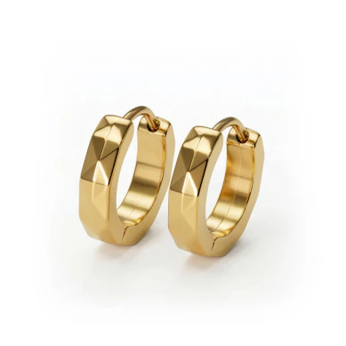 Par av chunky geometriska ringar