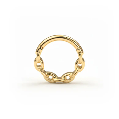 Titanring med kedjedetalj