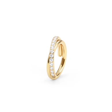 Titanring med kubisk zirkoniastenar