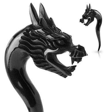 Taper av horn med drakhuvud