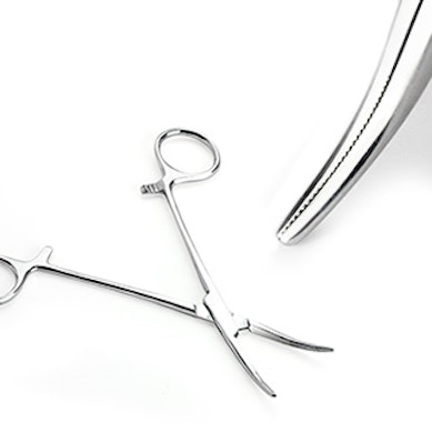 Hemostatisk Böjd Kelly's tång