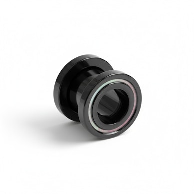 Svart tunnel med kant av pärlemor