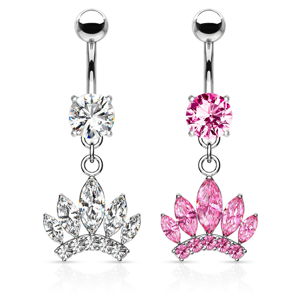 Navelpiercing med krona