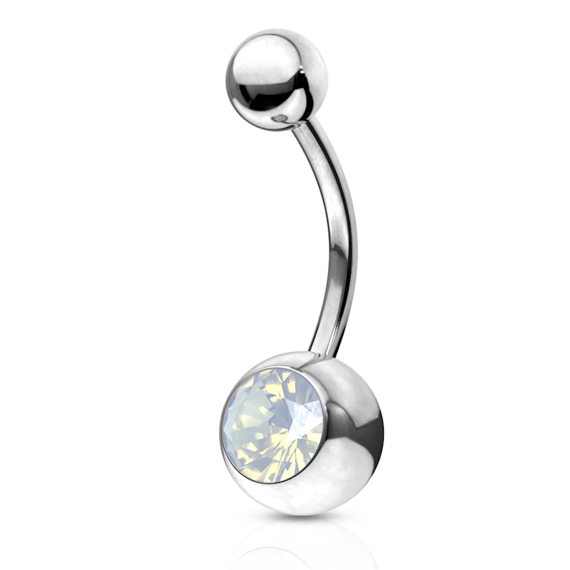 Navelpiercing med opalite
