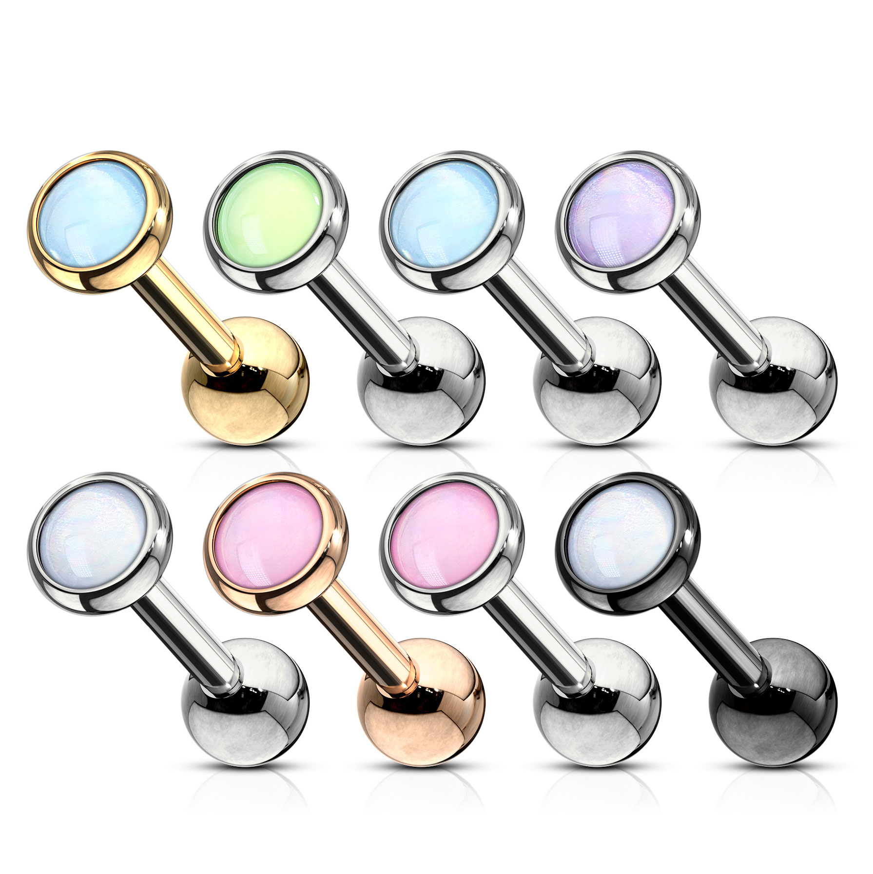 Öronpiercing med reflekterande sten