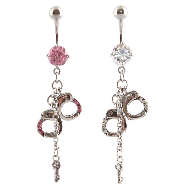 Navelpiercing med handbojor