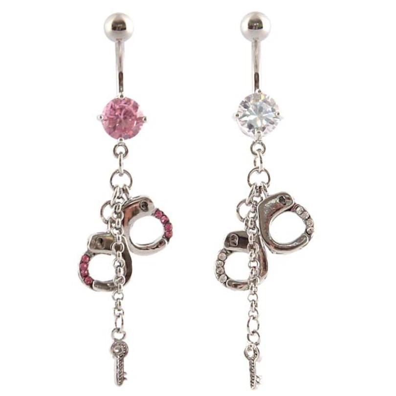 Navelpiercing med handbojor