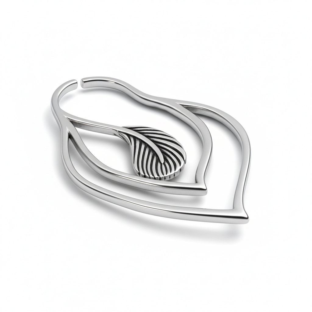 Tunnelring med fjäder