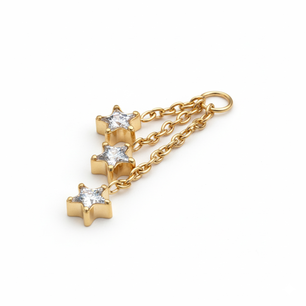 Berlock med trio av stjärnor