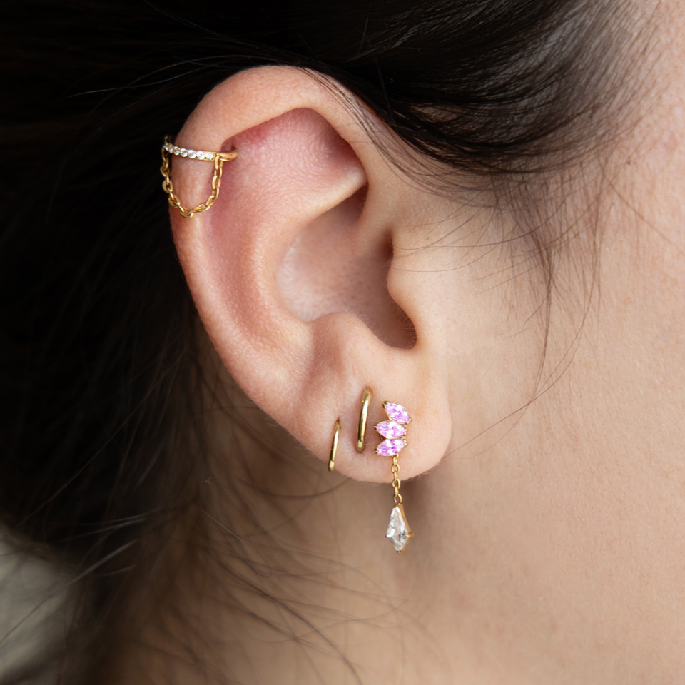 Berlock med diamantformad sten