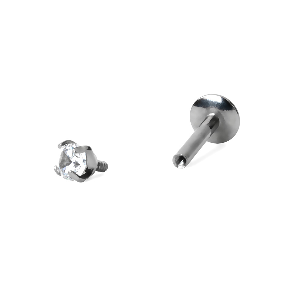 Labret av titan med olika designs