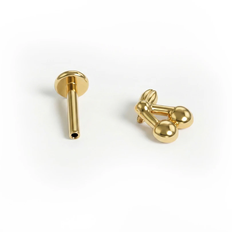 Titanlabret med körsbär och platt baksida