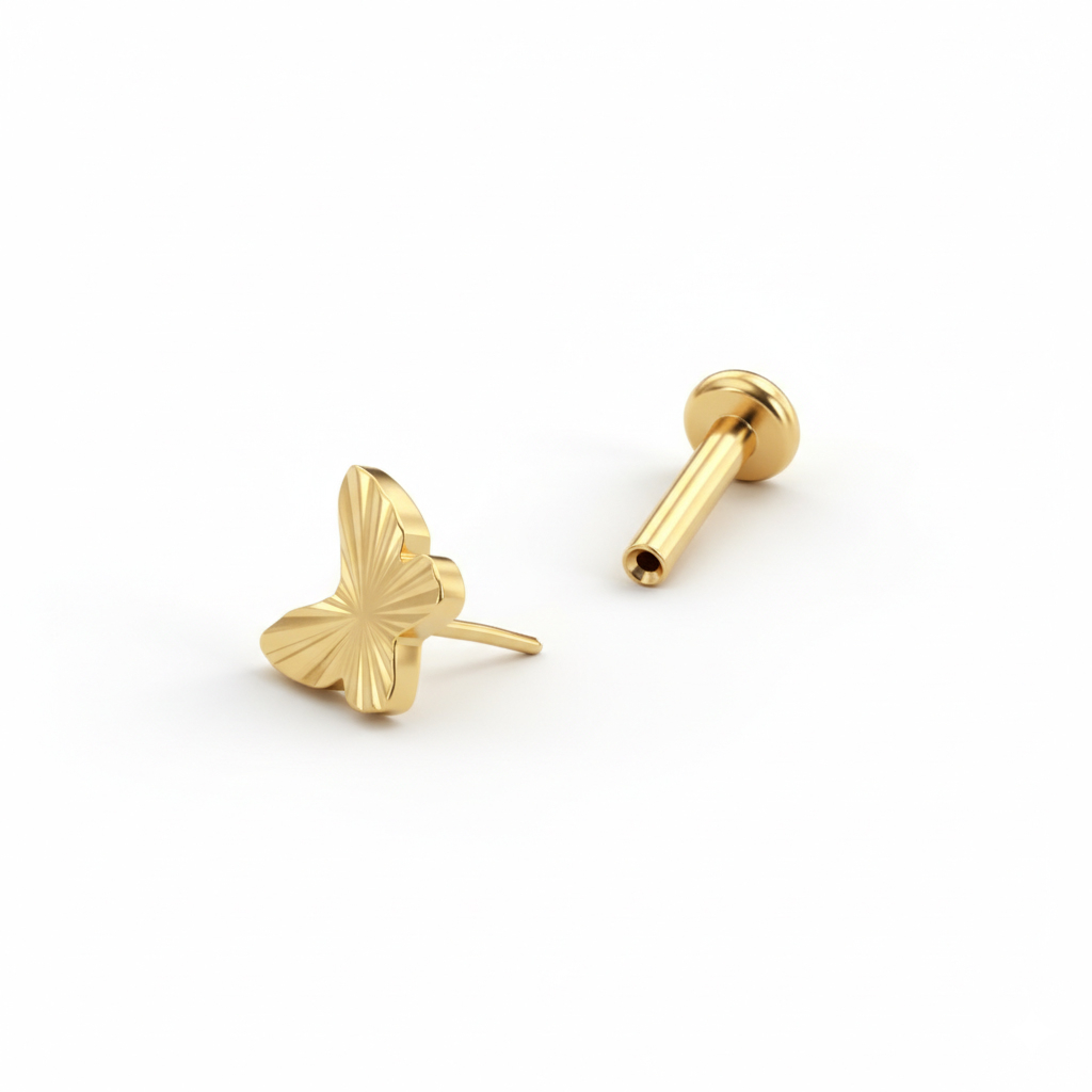 Titanlabret med mönstrad fjäril