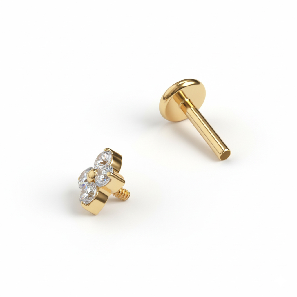 Titanlabret med miniatyrblomma