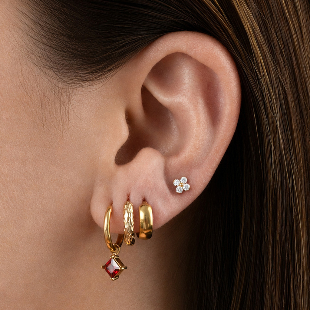 Titanlabret med miniatyrblomma