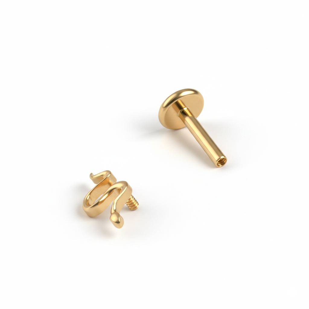 Titanlabret med liten orm