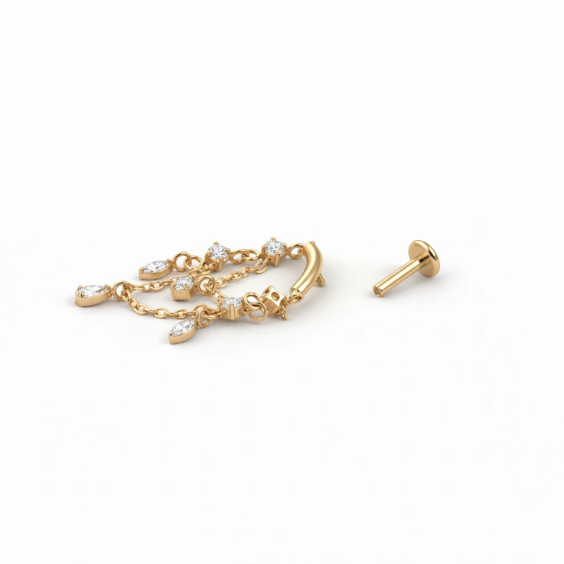 Titanlabret med kristallkroneeffekt