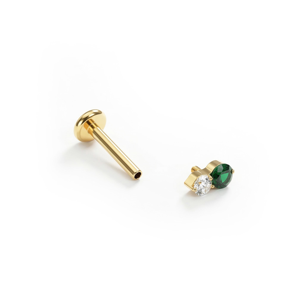 Nätt titanlabret med duo av stenar