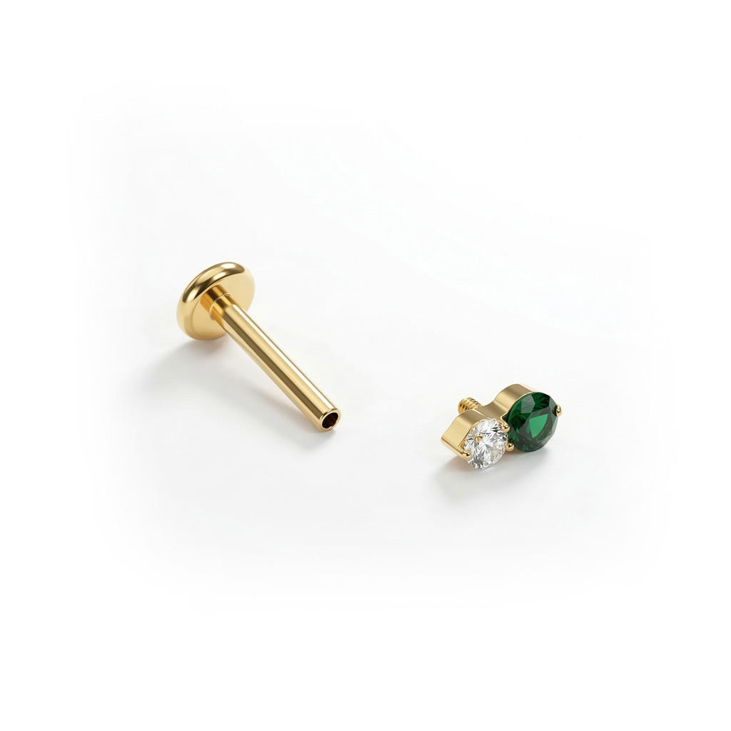 Nätt titanlabret med duo av stenar