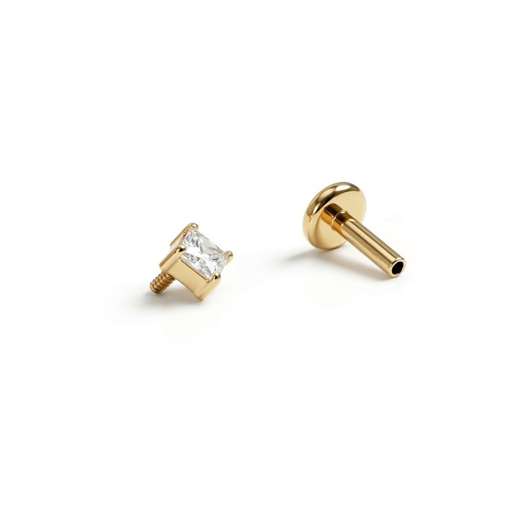 Titanlabret med diamantformad sten