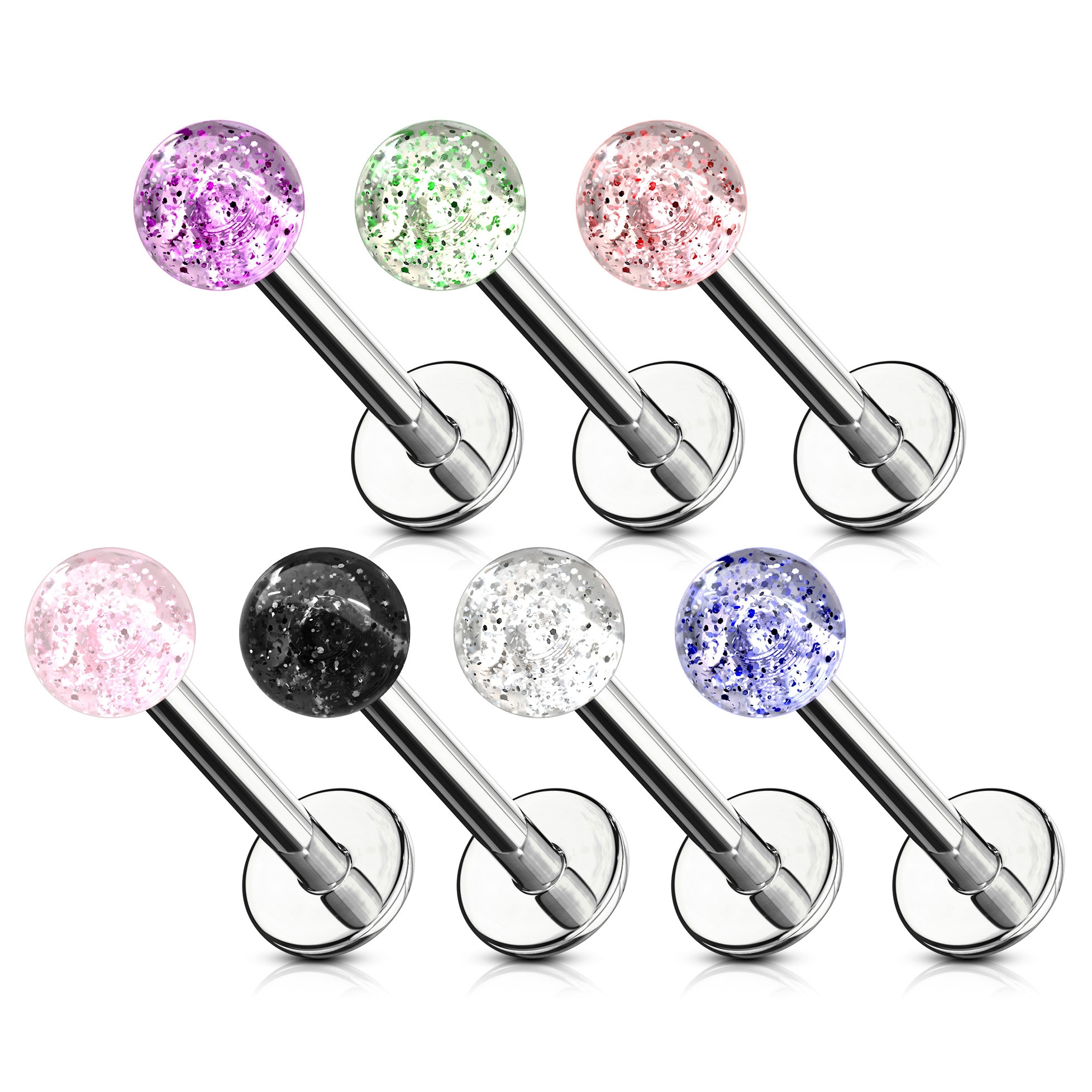 Labret med akrylkula