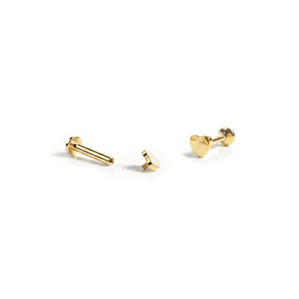 Labret med hjärtdesign