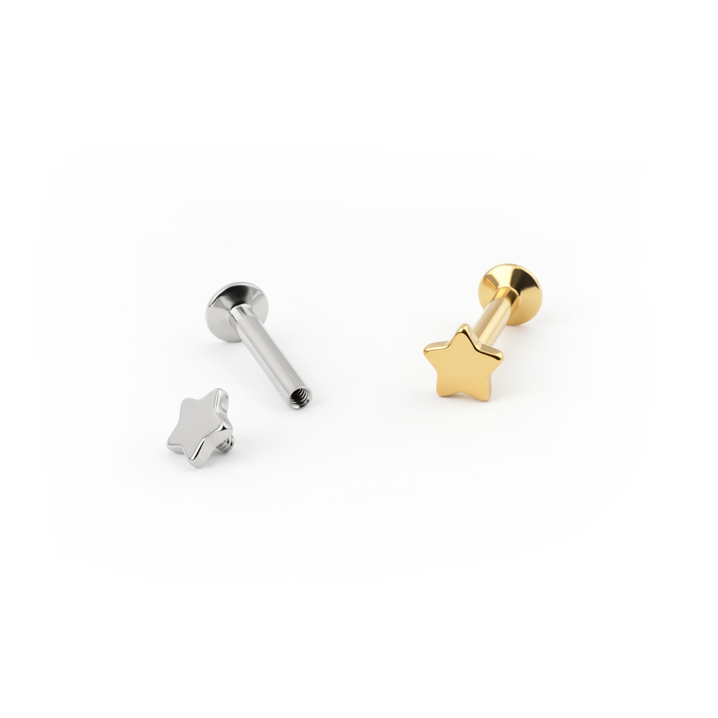 Labret med stjärndesign