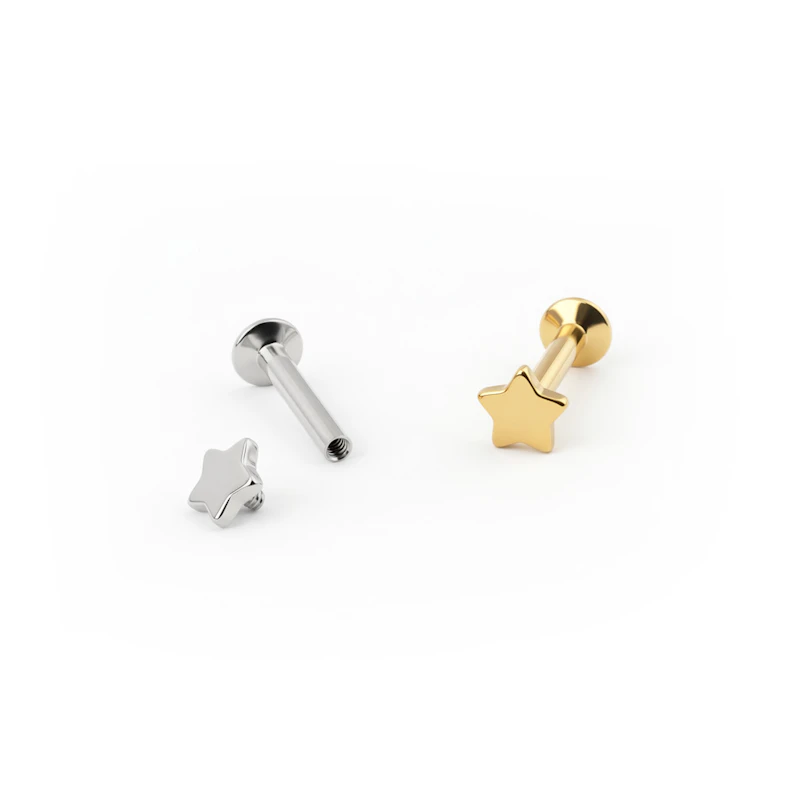 Labret med stjärndesign